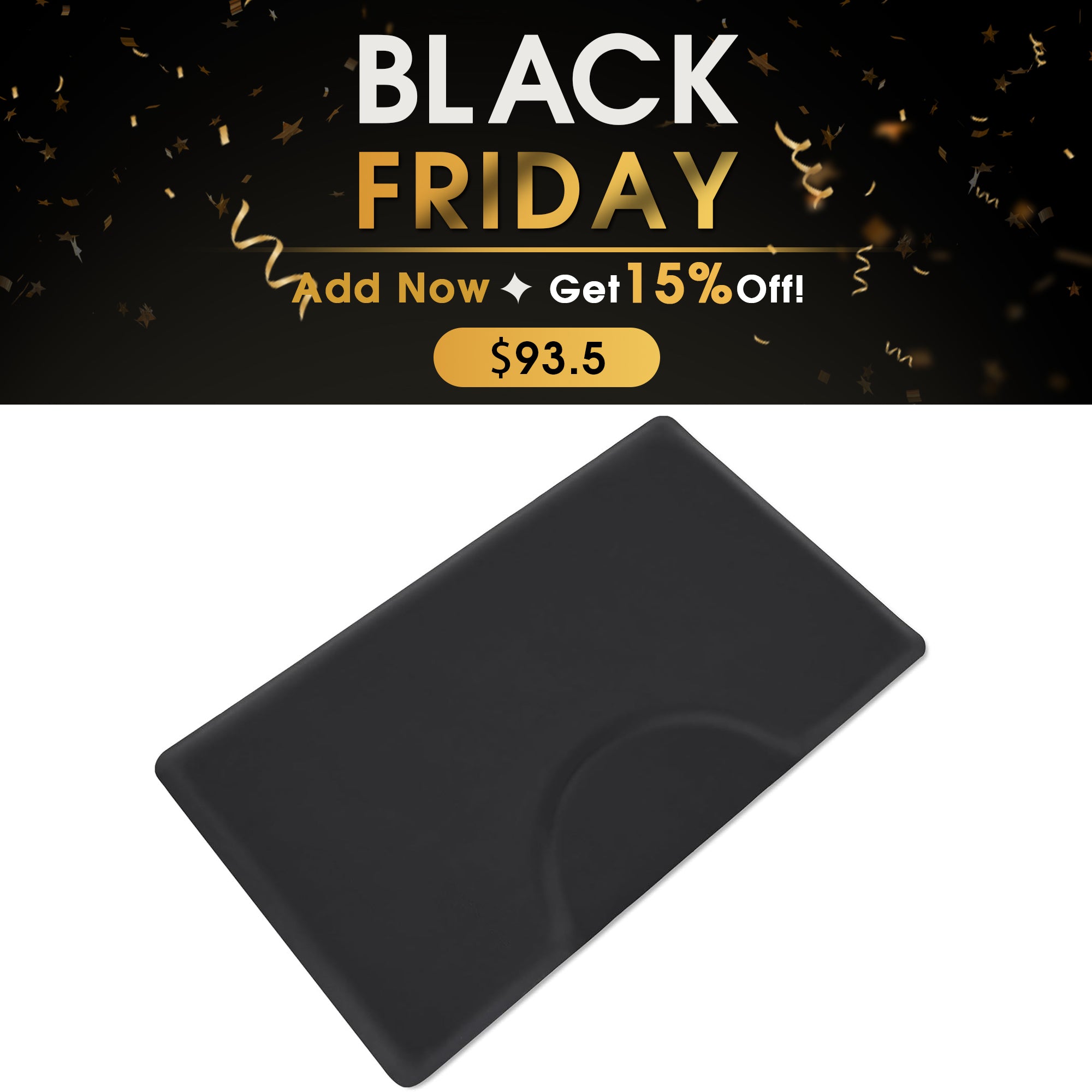 BarberPub 3x5 ft Salon Floor Mat Barber Floor Anti Fatigue Mat Rectangle 7/8'' Thick 0045