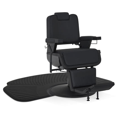 Barber Chair 3819 & Anti-Fatigue Mat 0085 Set - All Purpose Reclining Hydraulic Barber Chair with 1 Inch Thick Salon Mat, Ideal for Barbers & Stylists