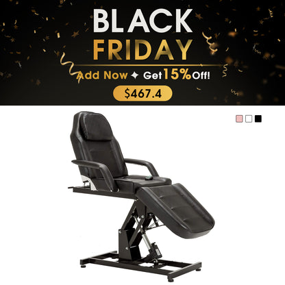 Barber Electric Massage Bed with One Motor for Height, Beauty Tattoo Chair, Salon Facial Adjustable Bed 0100