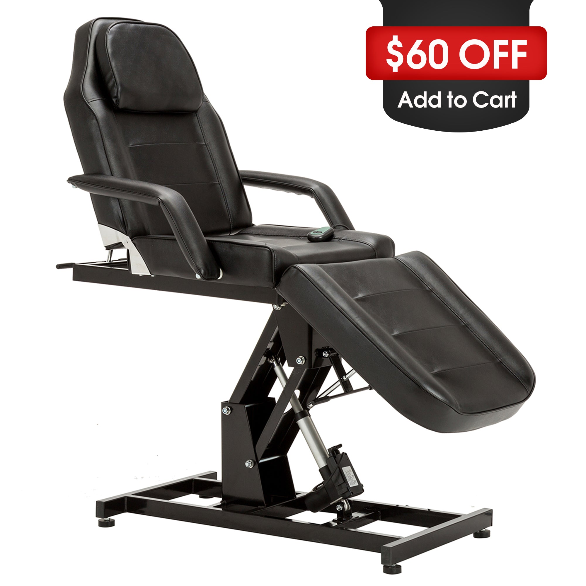 Barber Electric Massage Bed with One Motor for Height, Beauty Tattoo Chair, Salon Facial Adjustable Bed 0100
