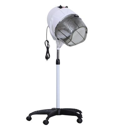 BarberPub 1300W Adjustable Hooded Floor Hair Bonnet Dryer Stand Up Rolling Base VHD08