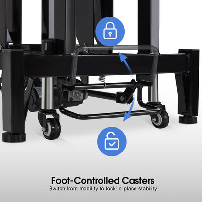 2 Motors Electric Facial Bed with Adjustable Height & Backrest, Rolling Message Tattoo Chair 2750