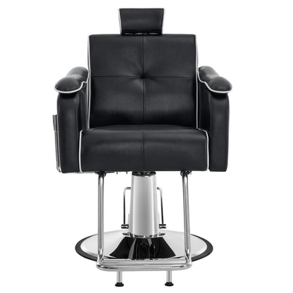 Barber Chair 9182 & Anti-Fatigue Mat 0020 Set - Reclining Hydraulic Barber Chair with 1/2"  Thick Salon Mat, Ideal for Barbers & Stylists