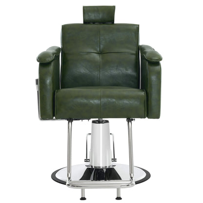 Barber Chair 9182 & Anti-Fatigue Mat 0020 Set - Reclining Hydraulic Barber Chair with 1/2"  Thick Salon Mat, Ideal for Barbers & Stylists
