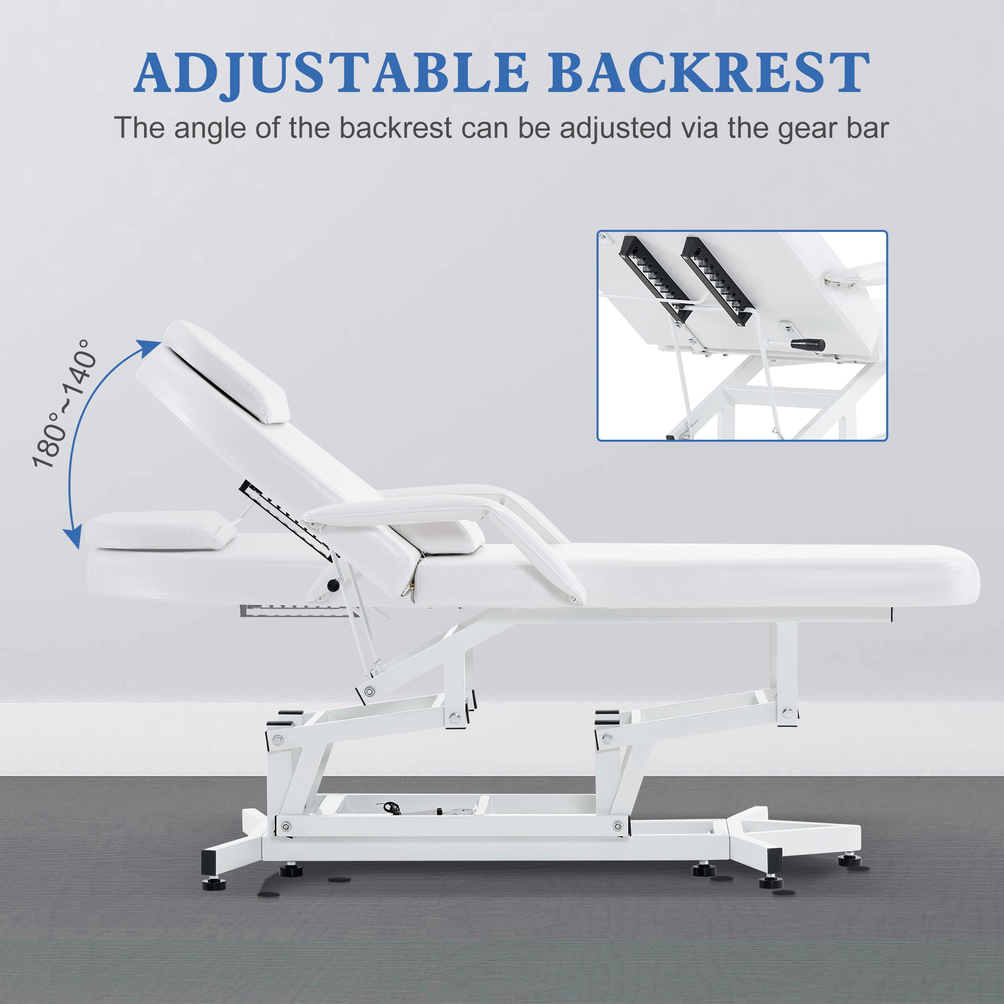 BarberPub Electrical Massage Table Height Adjustable Tattoo Chair for Client 2752