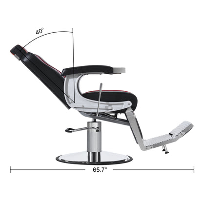 BarberPub Reclining Barber Chair All Purpose Hydraulic Salon Equipment 3815