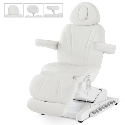 4-Motor Electric Facial Spa Bed with Hand & Foot Control, PU Leather Esthetician Adjustable Massage Table, 440 lbs Capacity 2119