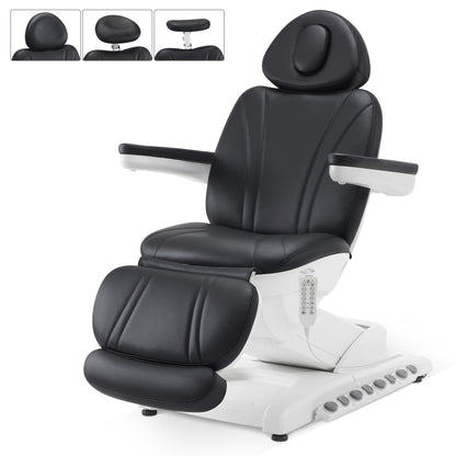 4-Motor Electric Facial Spa Bed with Hand & Foot Control, PU Leather Esthetician Adjustable Massage Table, 440 lbs Capacity 2119