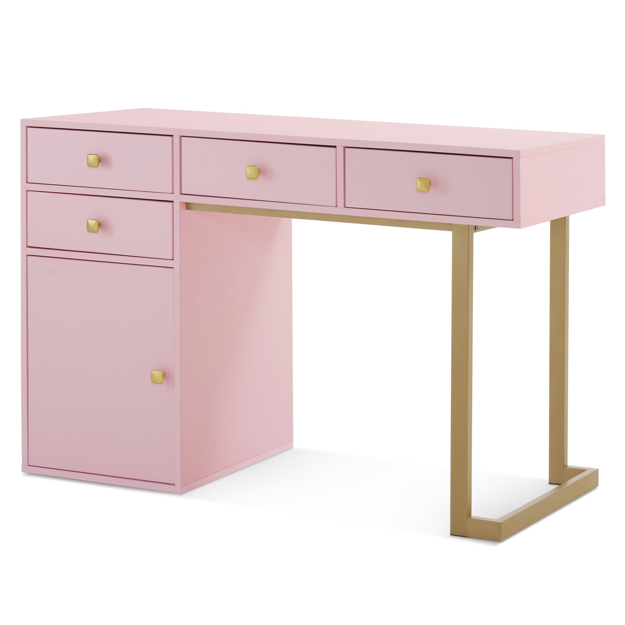 BarberPub Manicure Table with Drawers Nail Storage Desk with Display Open Area 2990