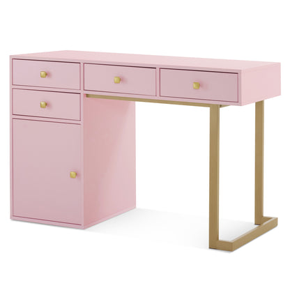 BarberPub Manicure Table with Drawers Nail Storage Desk with Display Open Area 2990