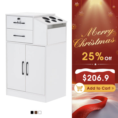 BarberPub Barber Locking Storage Station Beauty Salon Cabinet for Hair Stylist 2005