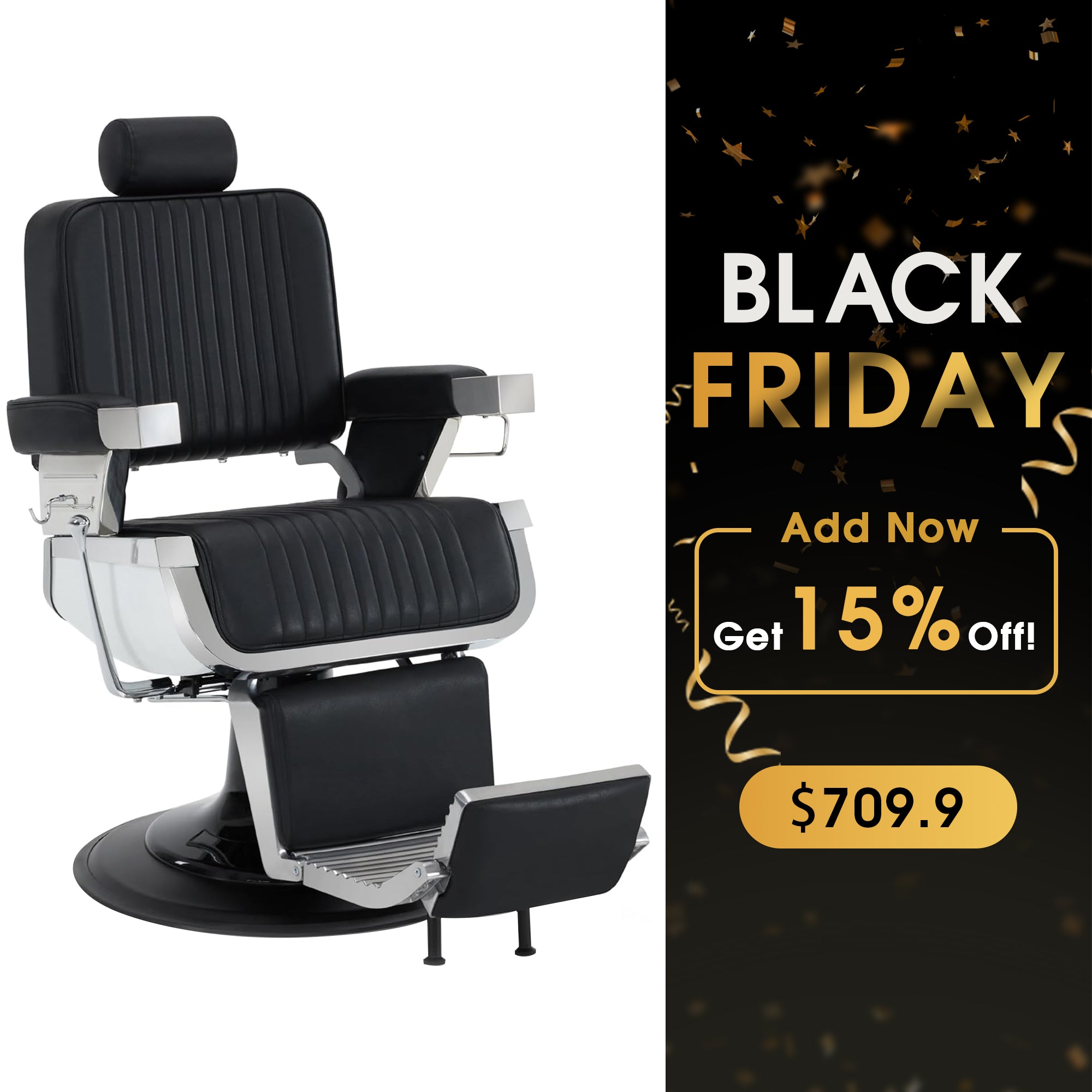 BarberPub All Purpose Barber Chair, Heavy Duty Hydraulic Reclining Salon Chair 2008