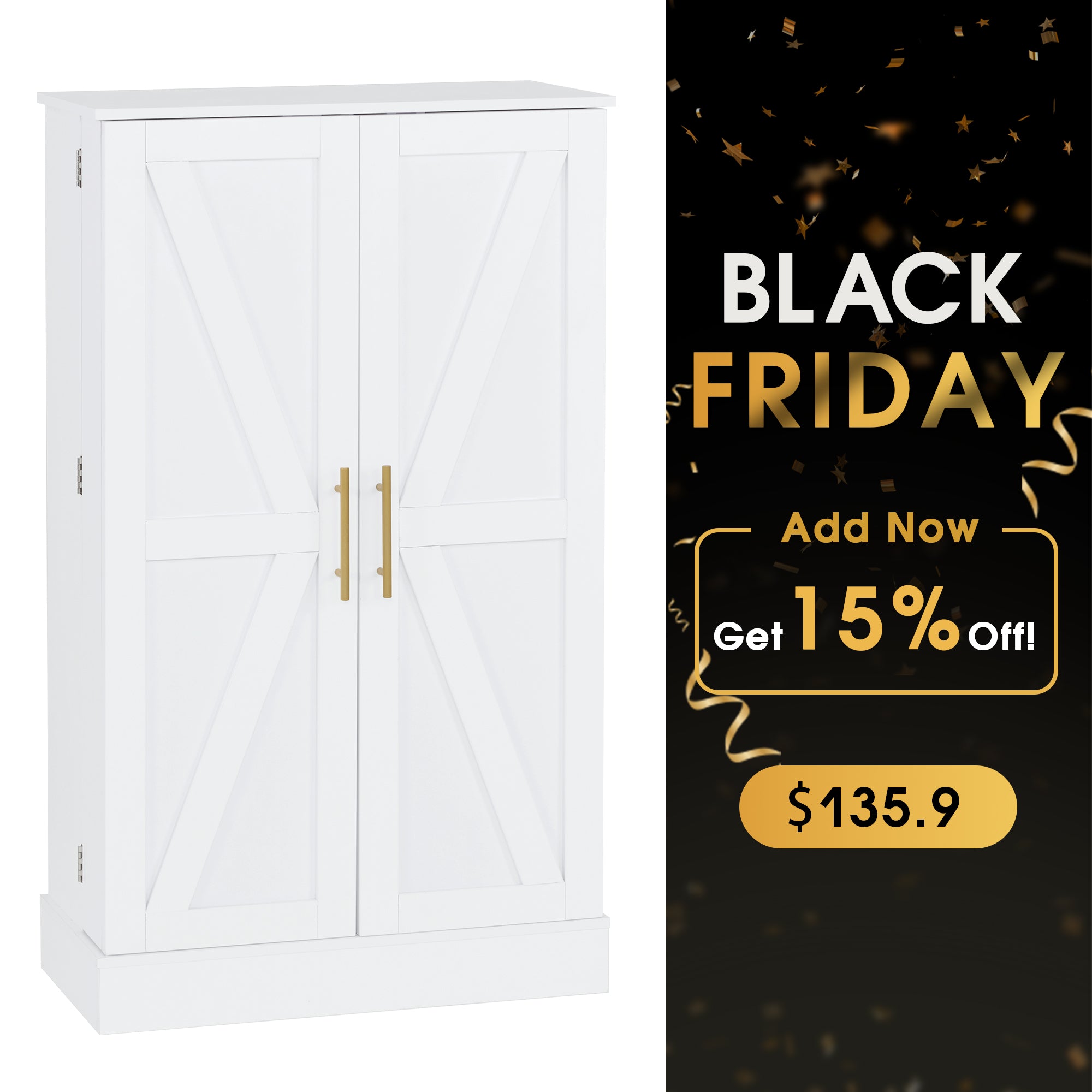 Multi-Functional Storage Cabinet with Adjustable Shelves, Beauty Salon Organizer 2024