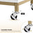 BarberPub Salon Trolley with Wheels Rolling Barber Cart with Drawers Marbled Board for Beauty Salon Metal Frame Tool Holders 2044