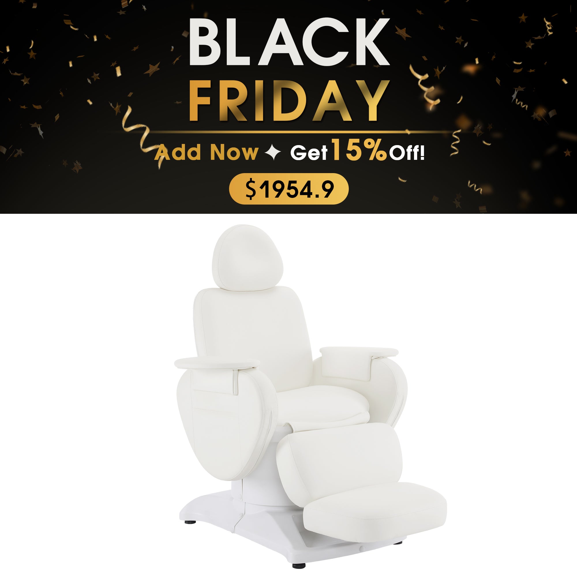 BarberPub Aesthetic Electrical Facial Beauty Bed with 3 Motors, Massage Bed with 440 lbs Capacity 2113