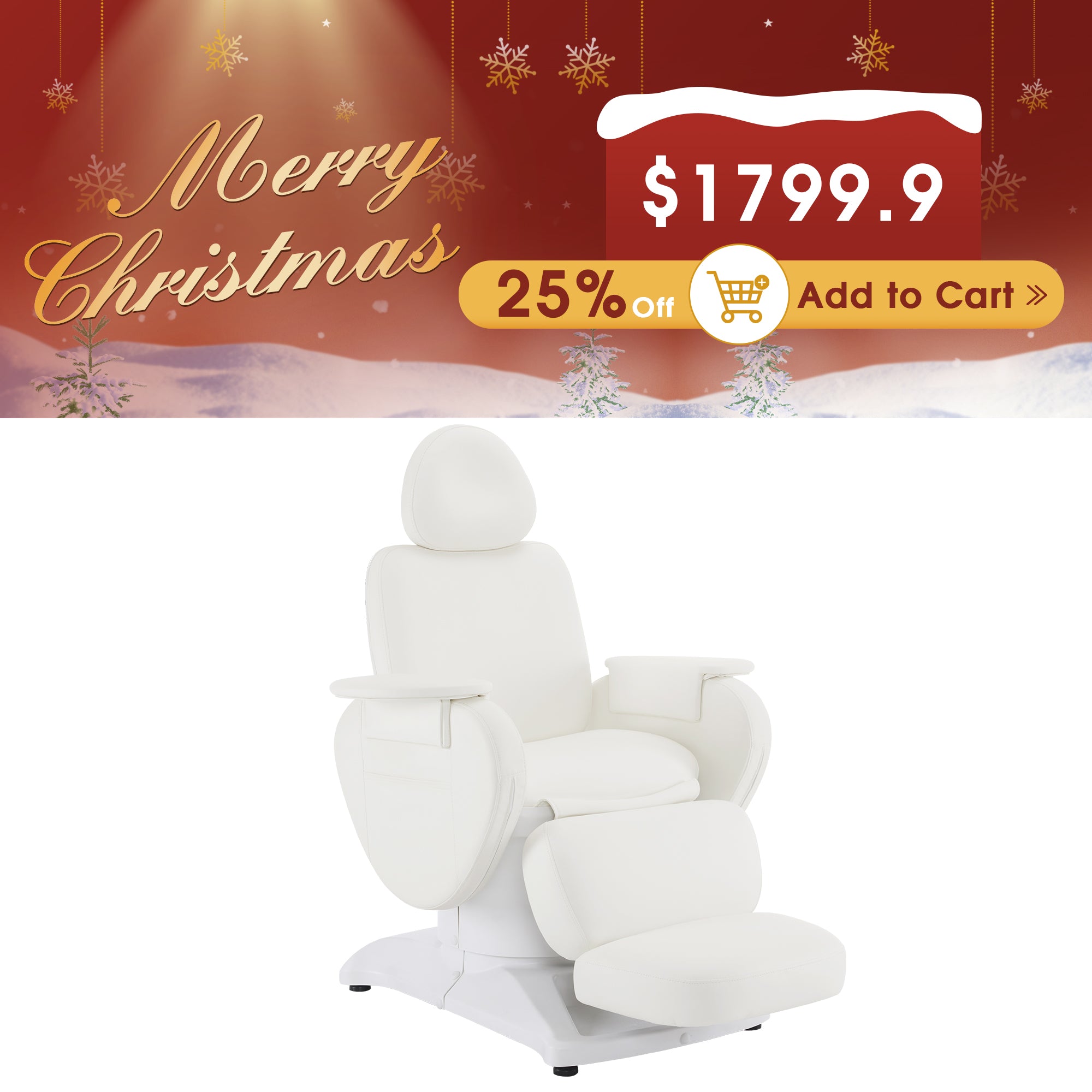 BarberPub Aesthetic Electrical Facial Beauty Bed with 3 Motors, Massage Bed with 440 lbs Capacity 2113