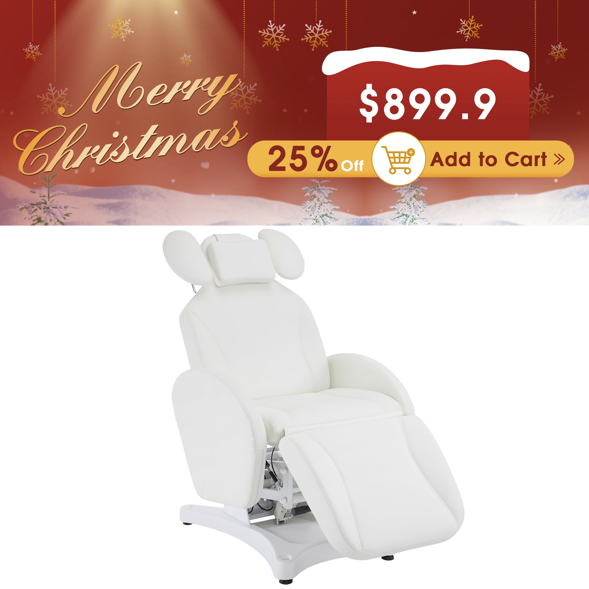 BarberPub Electric Esthetician Bed, Ergonomic Facial Massage Table with 1 Motor, 330 lbs Capacity 2114