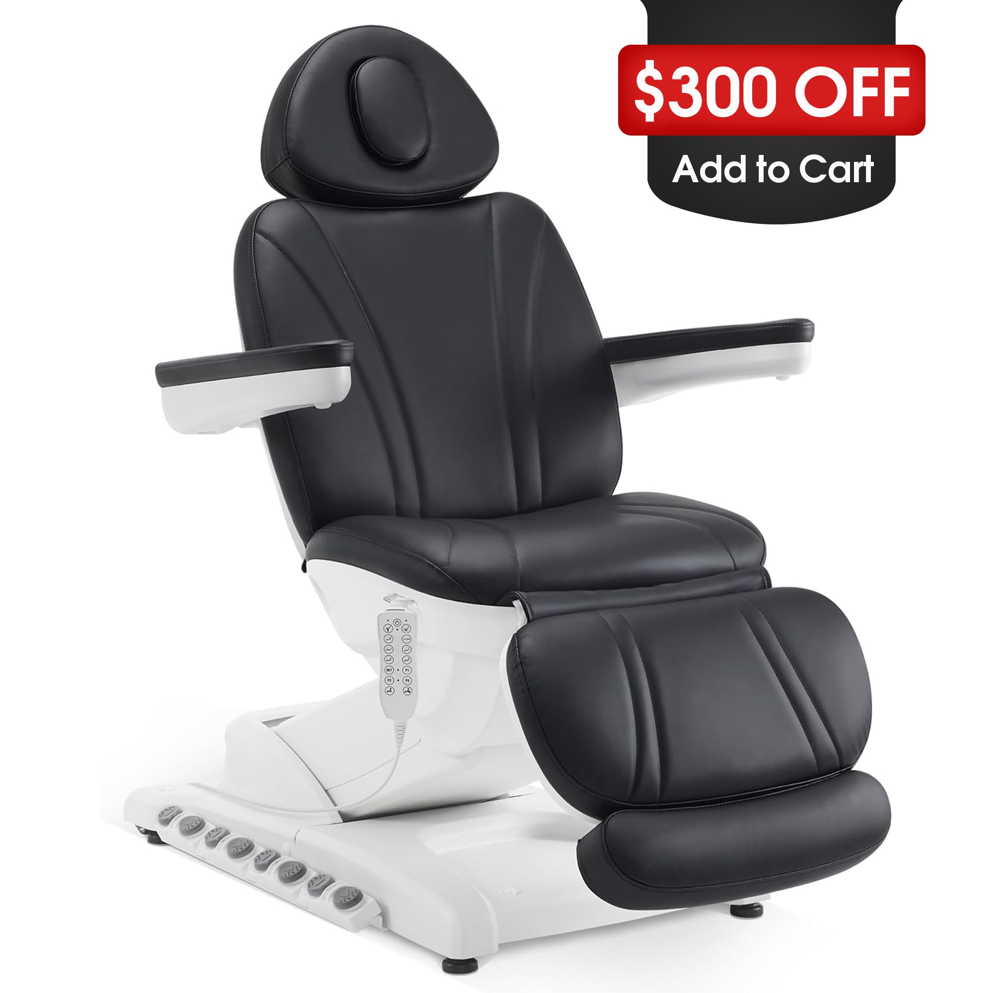 BarberPub Full Electrical 4 Motors Facial Beauty Bed, 400 lbs Capacity, 3 Preset Positions 2119
