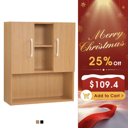 BarberPub Barber Wall Mounted Styling Cabinet Salon Brief Hanging Cabinet 2205