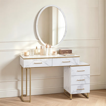 BarberPub Barber Station with Mirror, Beauty Salon Dresser Set, Storage Organizer 2442