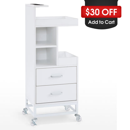 Salon Mobile Rolling Trolley Cart  for Storage, 6 Tier Barber Station for Hair Stylist 2496