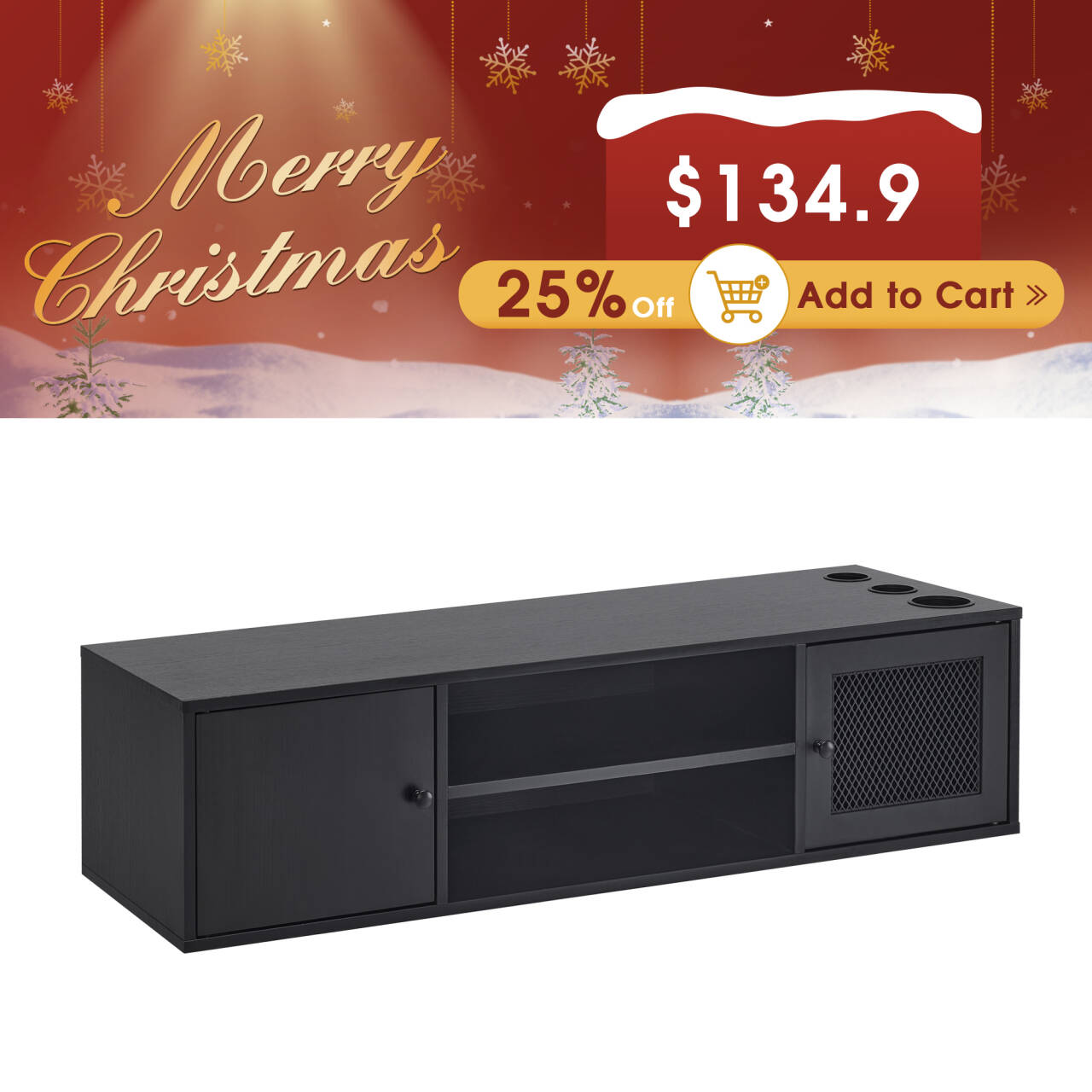 Wall Mount Barber Station for Hair Stylist Salon Stations  with 3 Hair Dryer Holders  2501