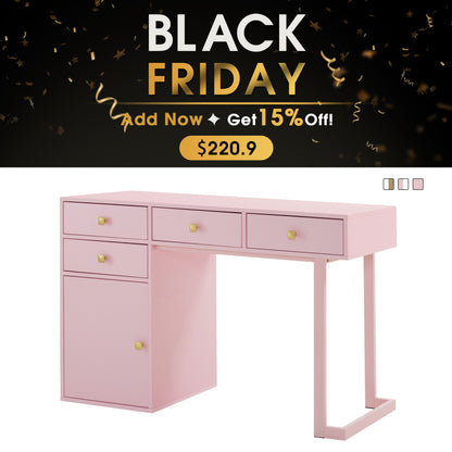 BarberPub Manicure Table with Drawers Nail Storage Desk with Display Open Area 2990