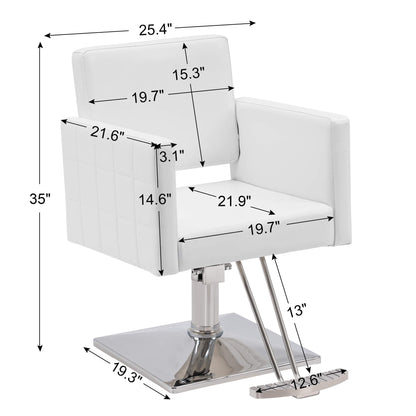 Salon Chair 8821 & Anti-Fatigue Mat 0040 Set - Professional Hydraulic Salon Chair with Ergonomic 0.5" Thick Salon Mat