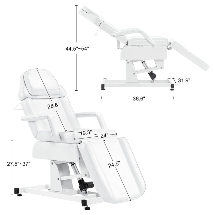 BarberPub Tattoo Table, Electric Tattoo Chair for Client, Facial Bed for Esthetician, Tattoo Bed with 3 Motors Electric Adjustment 2751