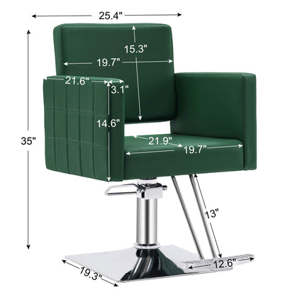 Salon Chair 8821 & Anti-Fatigue Mat 0040 Set - Professional Hydraulic Salon Chair with Ergonomic 0.5" Thick Salon Mat