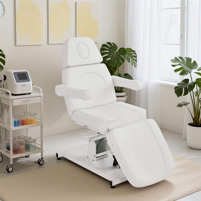 3 Motors Fully Adjustable Electric Facial Bed, Hydraulic Message Beauty Tattoo Chair with Thick Cushion 2782