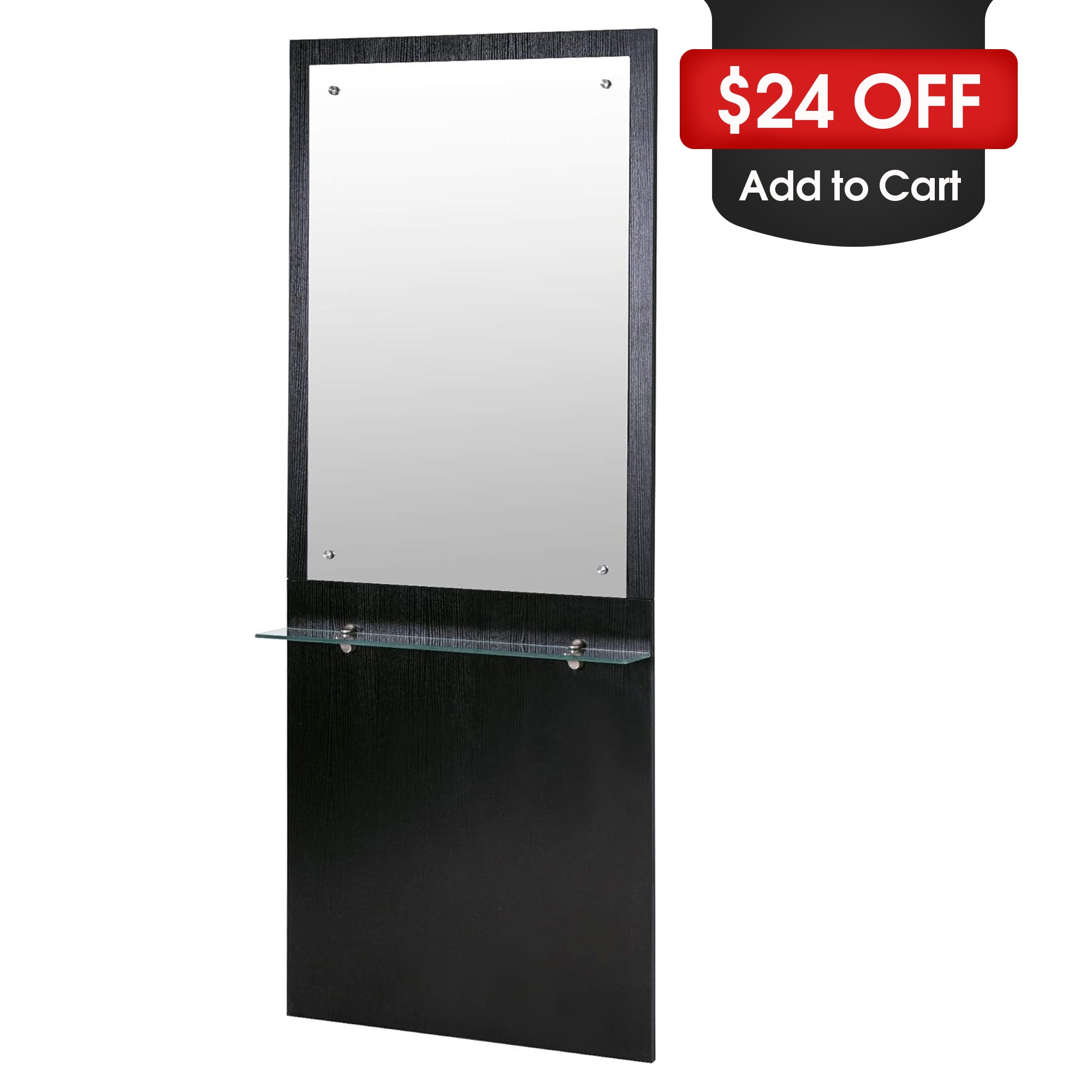 Modern Wall Mount Styling Station with Mirror, Simple Makeup Barber Station 3016