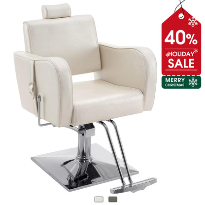 BarberPub Reclining Hydraulic Barber Chair, Spa Salon Styling Chairs for Barbershop 3124