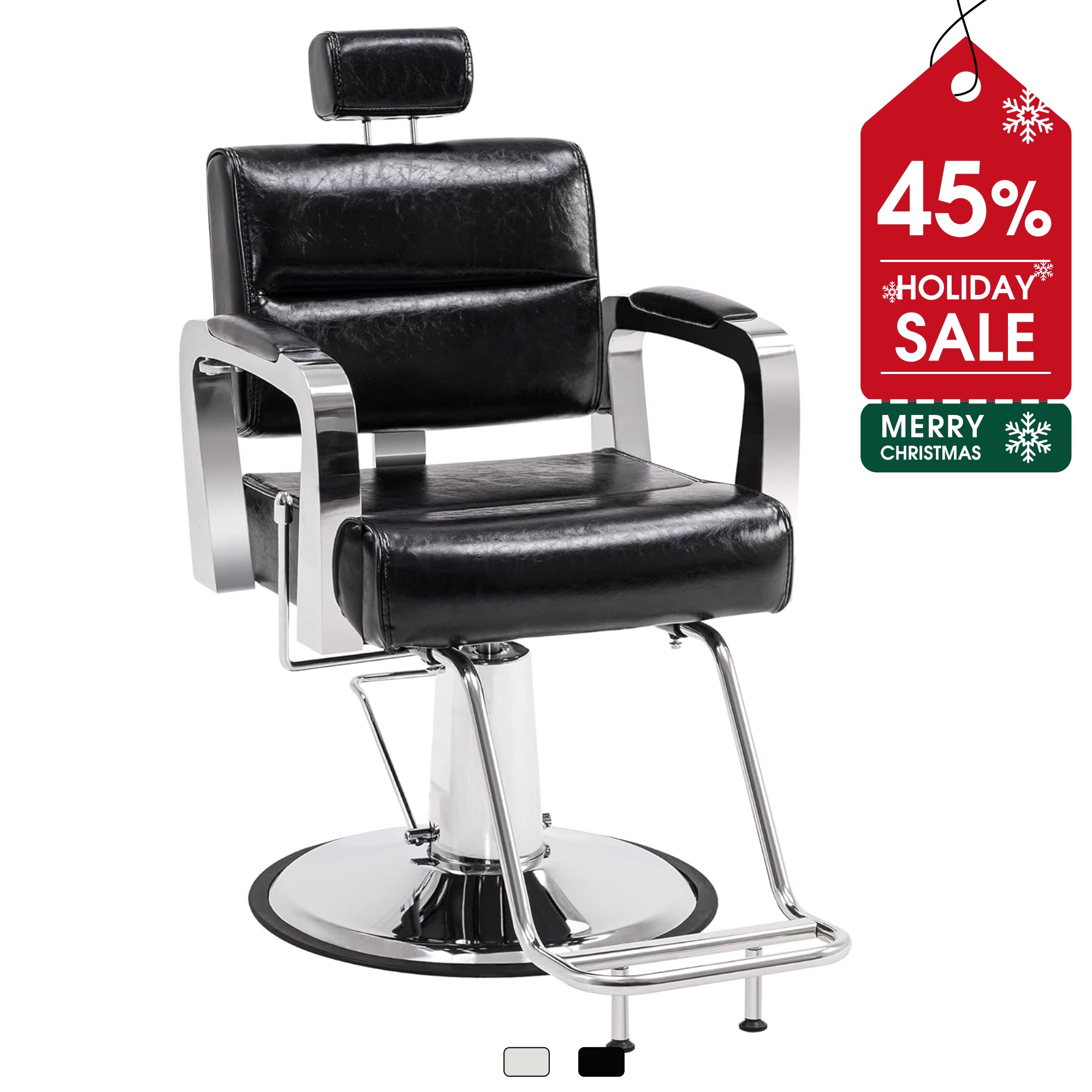 BarberPub Classic Barber Chair, Hair Styling Salon Reclining Swivel Hydraulic Chair 3127