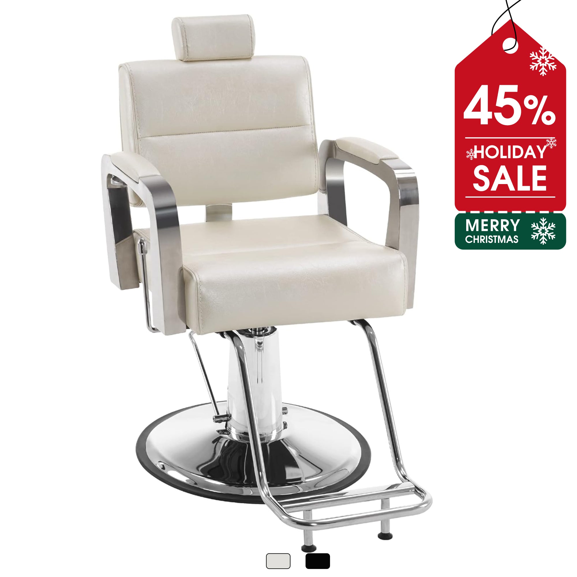 BarberPub Classic Barber Chair, Hair Styling Salon Reclining Swivel Hydraulic Chair 3127