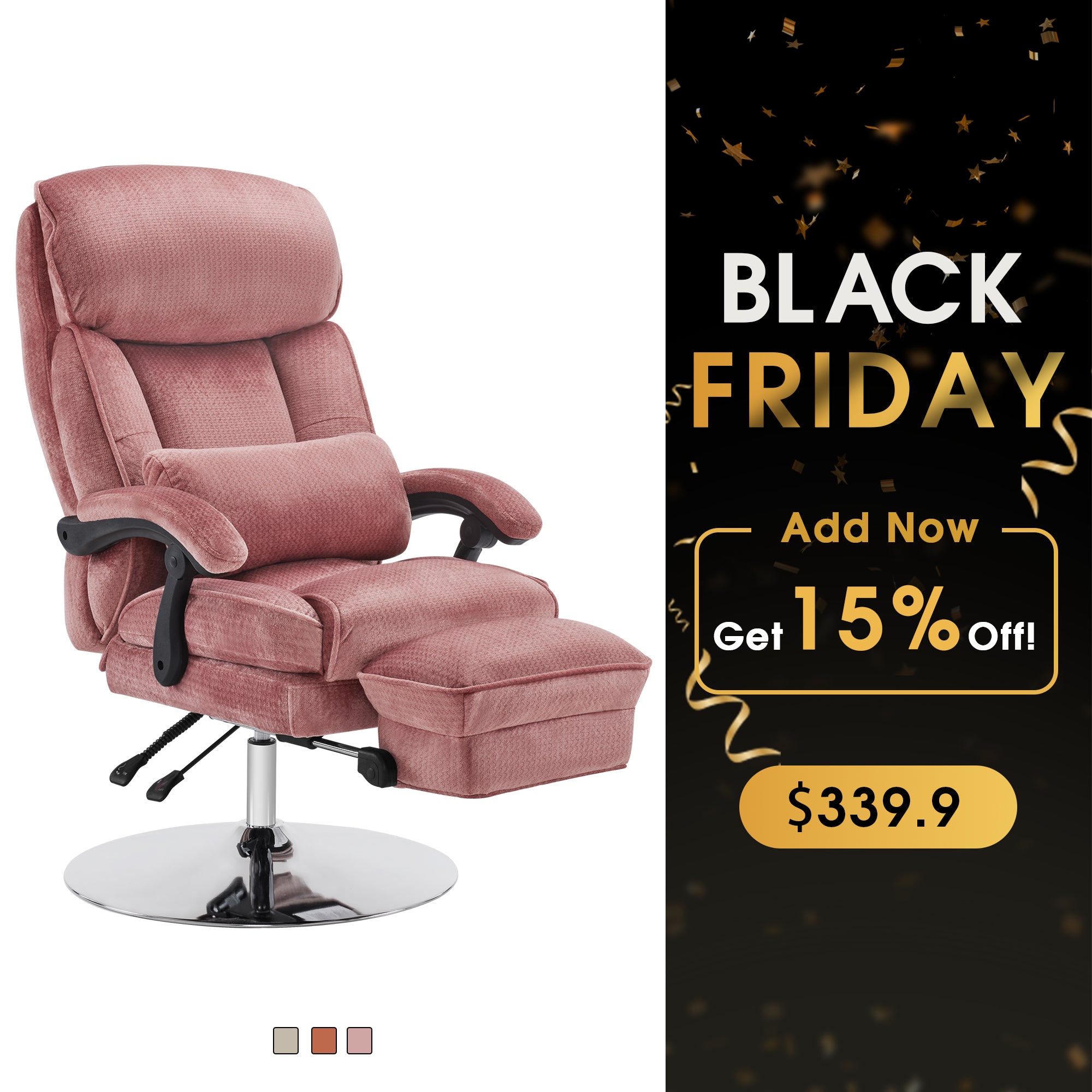 BarberPub Pedicure Chair, 360° Rotating Lifting Facial Beauty Spa Chair 3571