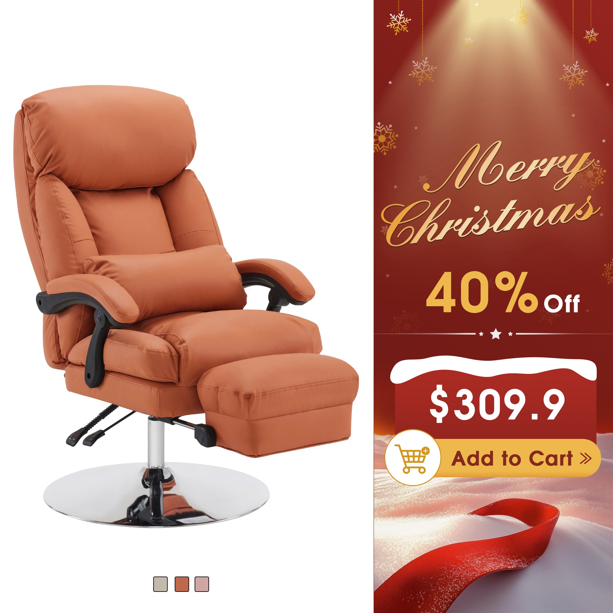 BarberPub Pedicure Chair, 360° Rotating Lifting Facial Beauty Spa Chair 3571