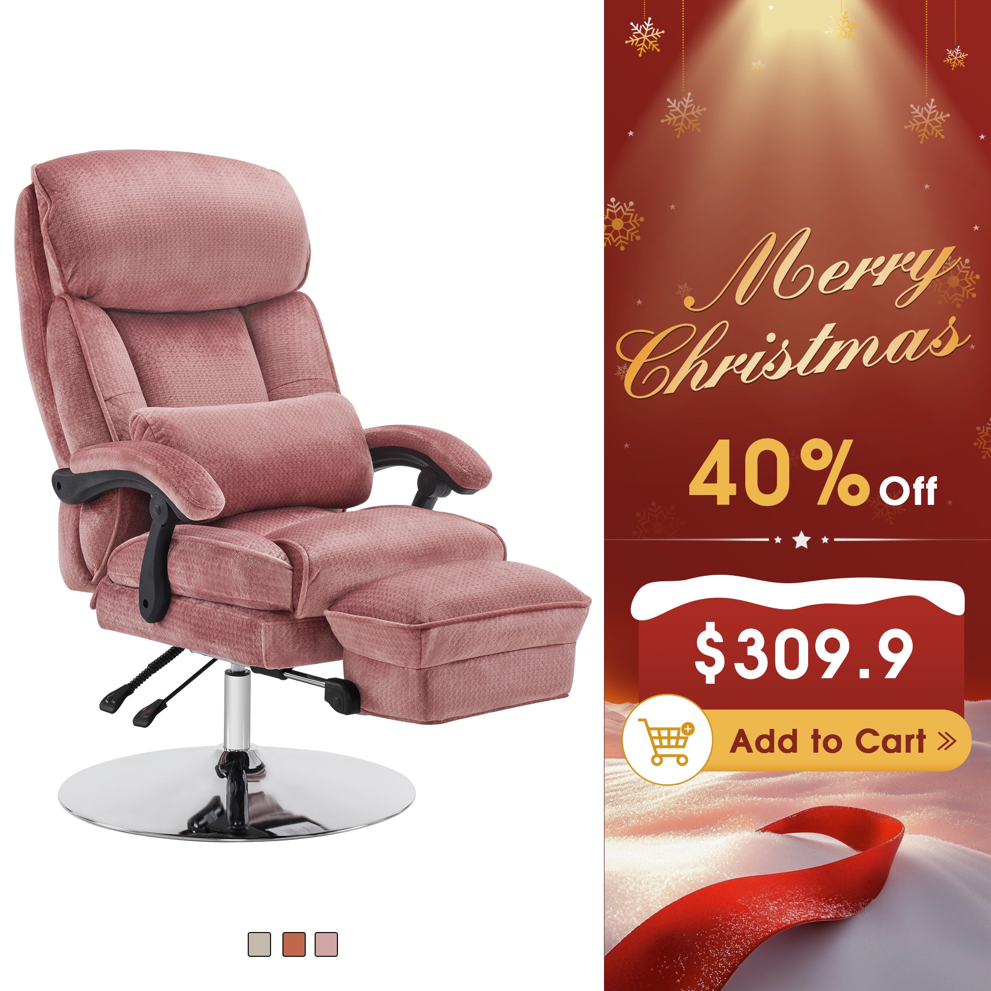 BarberPub Pedicure Chair, 360° Rotating Lifting Facial Beauty Spa Chair 3571