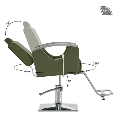 BarberPub Barber Chair for Barbershop,Reclining Salon Chair for Hair Stylist 9180