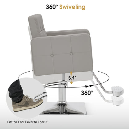 BarberPub Classic Hydraulic Styling Chair for Professionals, Barber Salon Chair 9468