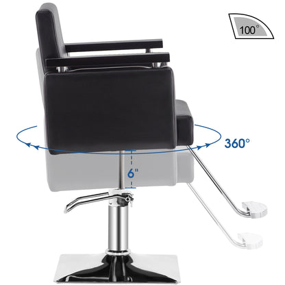 BarberPub Swivel Salon Chair for Hair Stylist, Beauty Salon Spa Equipment 8803