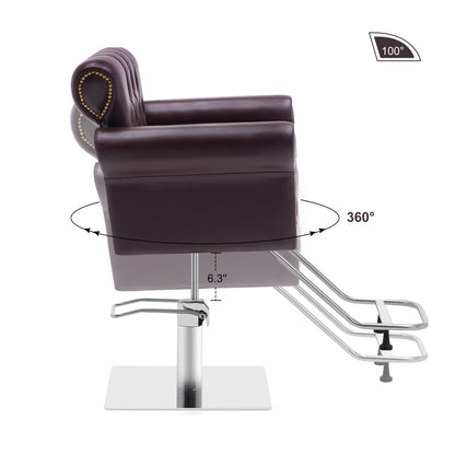 BarberPub Hydraulic Salon Chair, Vintage Hair Styling Spa Salon Equipment 8899