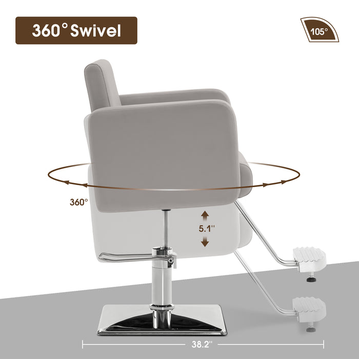 BarberPub Classic Styling Salon Chair for Hair Stylist, with Hydraulic Pump Shampoo Chair Beauty Barber Salon Spa Equipment 3805