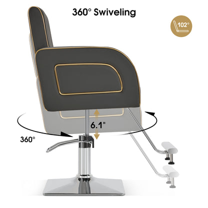 Salon Spa Barber Styling Chair, Classic Hydraulic Model for Pro Salons Use 8885