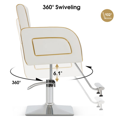Salon Spa Barber Styling Chair, Classic Hydraulic Model for Pro Salons Use 8885