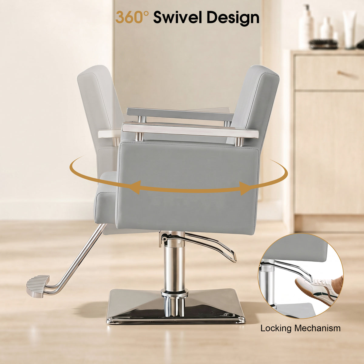 BarberPub Salon Chair, Styling Chair for Hair Stylist, Home Salon SPA Equipment 8808