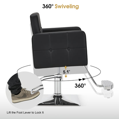 BarberPub Classic Hydraulic Styling Chair for Professionals, Barber Salon Chair 9468