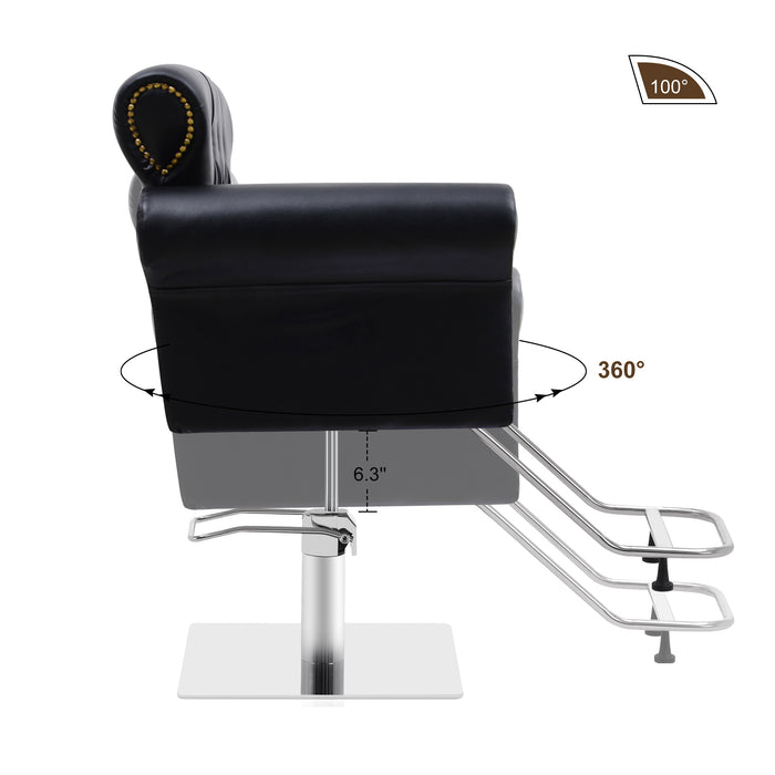 BarberPub Classic Hydraulic Barber Chair  for Hair Stylist,Styling Spa Salon Beauty Equipment 8899