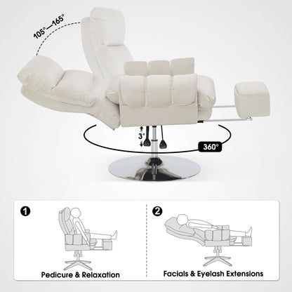 Beauty Salon Chair, Reclining Esthetician Chair for Facial, Eyelash Extension, Eyebrows, Tattoo – Model 8105