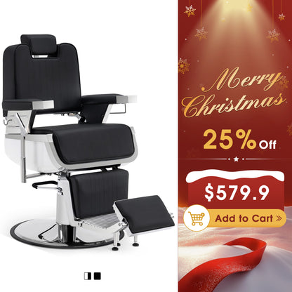 BarberPub All Purpose Barber Chair, Reclining Hydraulic Salon Chair with Headrest 3819